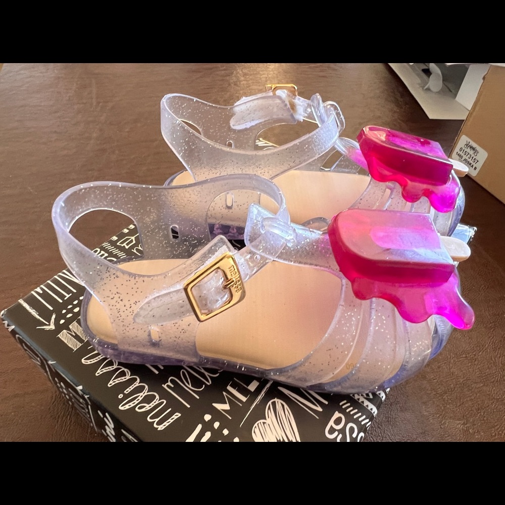 BRAND NEW - Mini Melissa Clear Popsicle Sandals, Brand New, Toddler, Size 7